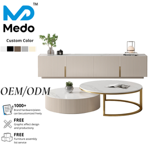 Mobile Porta TV Moderno di Lusso da Parete Bianco in Legno di Design per Arredamento Soggiorno - Product Image 1