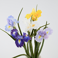 Fleurs d'iris artificielles de haute qualité en tissu de soie de 70 cm, en gros, pour la décoration intérieure, les mariages, les remises de diplômes, design floral Alice