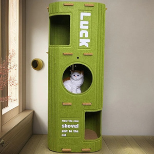 <span class=keywords><strong>Casa</strong></span> para Gatos de Color Verde en Oferta, Decoración para Interiores, Cama Cueva de Dos Pisos en Forma de Cubo, Decoración para el Hogar - Product Image 3