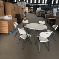 Table et chaises pliantes en plastique légères à bas prix pour événements extérieurs, fêtes, repas - Durables et imperméables