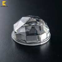 Verre Plano-Convexe pour Lumière LED, Demi-Boule en Cristal, Lentille Magique