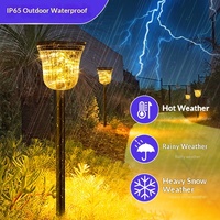 Nouvelle lampe solaire d'extérieur pour cour avec indice de protection IP65 - Décoration paysagère pour la maison et le jardin, lumière LED à piquet avec détecteur de mouvement