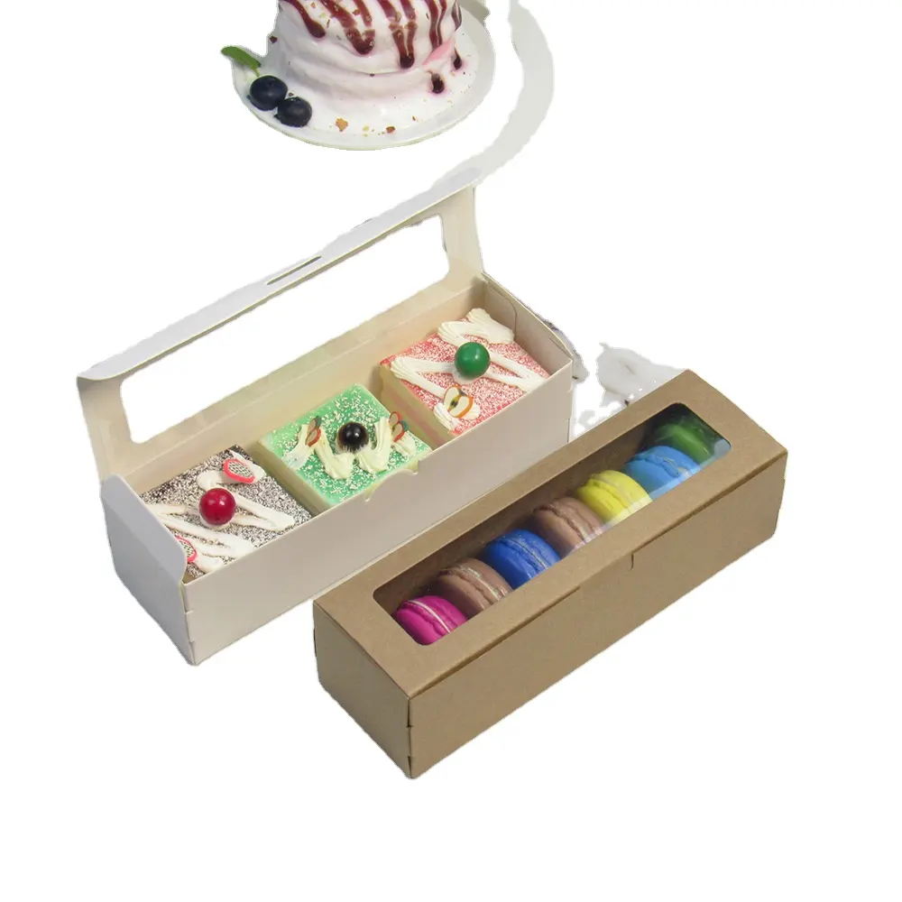 Regalo di lusso personalizzato cibo biscotto caramella torta scatola di imballaggio per biscotti dolce confezione carta Macaron scatola di Macaron