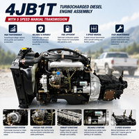 Moteur diesel turbo ISUZUU 4JB1T avec radiateur, boîte de vitesses manuelle à 5 rapports, ensemble complet pour camion utilitaire 4x2