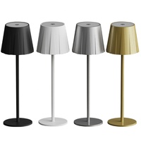 Lampe de table de restaurant sans fil rechargeable à LED, lampe de table LED sans fil de luxe, Lampada Da Tavolo Led
