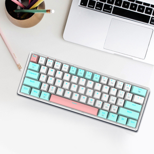 New Release 61-key Wired Type C Led Gaming Keyboard Transparent Abs 61-standard Keys Waterproof Programmable 60 Small - Product Image 1
