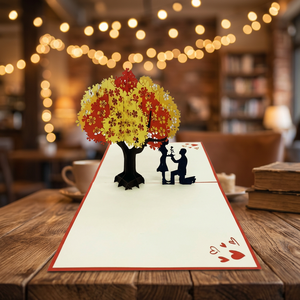 Tarjetas de Regalo Pop-up para Parejas, San Valentín, Año Nuevo, Diseño de Amor 3D Personalizado, Hechas a Mano en Vietnam, Papel Cortado con Láser, Superventas en Vietnam - Product Image 1