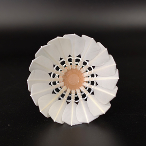 ลูกขนไก่แบดมินตันระดับทัวร์นาเมนต์ DunRun <span class=keywords><strong>DR</strong></span>-16 ขนห่าน ให้การบินที่สม่ำเสมอและทนทานสำหรับการแข่งขัน - Product Image 1