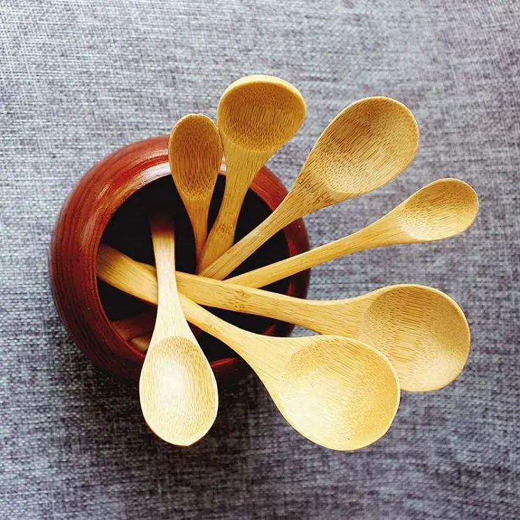 Hot Sale High Quality Biodegradable Food Grade Kitchen Serving Bamboo Spoons For Rice