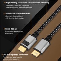 UHD-câble HDMI 8K UHD 48Gpbs, haute vitesse, 2.1V, à quatre bouclier, mâle vers mâle, pour projecteur DVD, PS4