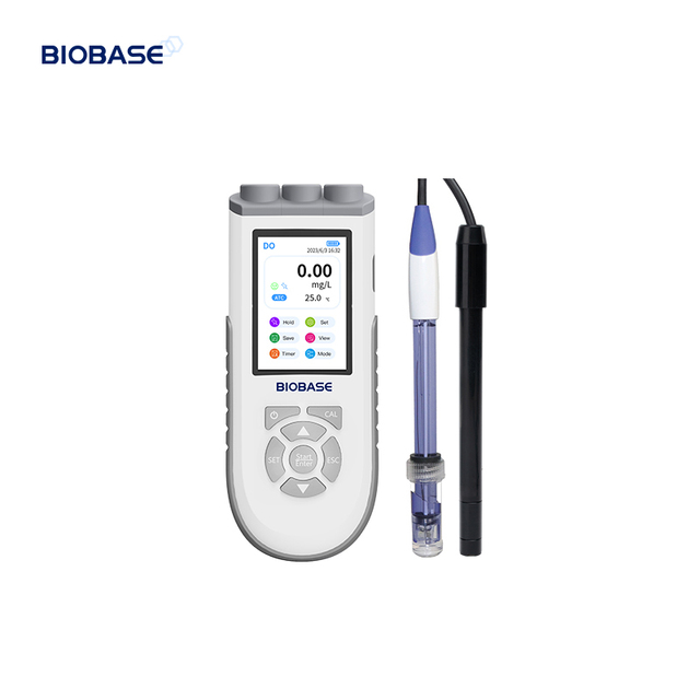 Biobase China Multiparameter Meter USB Type-C Charging, EU New Law Compliant Backlit LCD Display, Temp