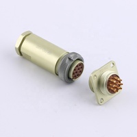 Conector de 10 Pines PC-10, Conector Cilíndrico de Alta Temperatura, Estándar Ruso