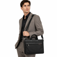 Maletín de Negocios para Hombre, Impermeable, de Nailon Resistente, Gran Capacidad, para Portátil Profesional
