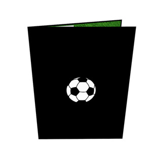 Carte de vœux 3D pop-up Stade de football, Carte souvenir pour supporter de football, Art papier 3D de luxe écologique haut de gamme - Product Image 1