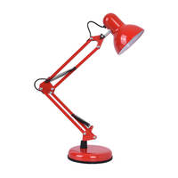 Lumière rouge rose chaude e27 base étudiant lampe de bureau moderne chambre à coucher lampe de lecture