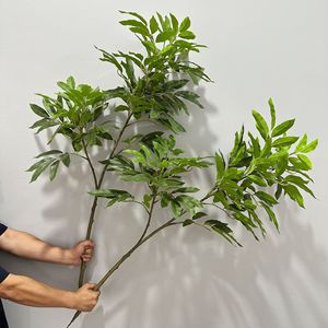 Rama de Hoja de Longan Artificial Meng Jie de 120 cm, Planta Decorativa Grande con Ramificaciones para Decoración de Interiores y Ambientación - Product Image 3