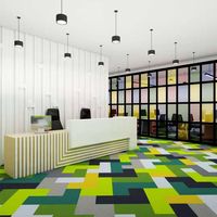 Dalles de moquette 50*50cm en nylon ignifuge, protection antibactérienne, traitement anti-salissure, tapis de bureau, alfombra, dalles de moquette