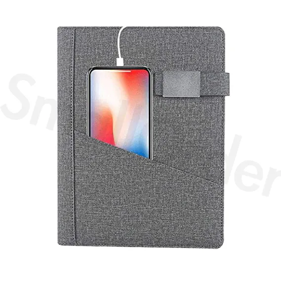 Diary notebook Mobile power Bank and USB Flash Drive custom logo rechargeable notebook factory promotional notebook gift set
