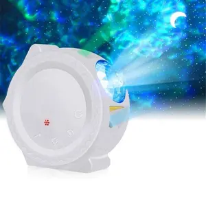 Proyector de cielo estrellado LED con USB para niños, lámpara inteligente de proyección de estrellas, Luna y galaxia, luz nocturna de rotación de 360 grados, atmósfera, regalo