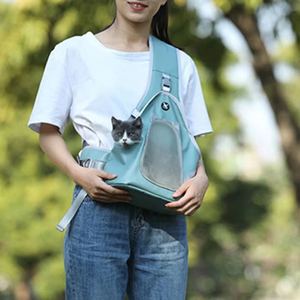 Reflective Pet <strong>Carrier</strong> <strong>Sling</strong> -Breathable Foldable Shoulder Chest Bag for <strong>Puppy</strong> Kitten Small Dogs Cats, Outdoor Walking - Product Image 4