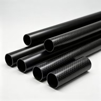 Tube en fibre de carbone 3K mat à motif forgé, anti-corrosion, très demandé pour cadre de drone de course FPV