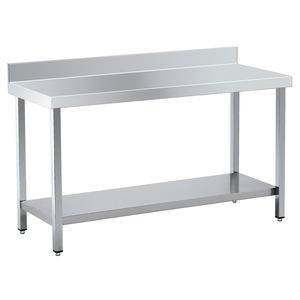 EURAST 2400x800x850mm Kitchen Work <b>Table</b> <b>with</b> 1 <b>Shelf</b> Mural Model 1M42081M Furniture Assembly Required - Product Image 1
