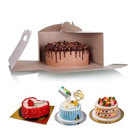 Boîte à gâteau de haute qualité en Chine avec fenêtre, boîte d'emballage carrée pour gâteau d'anniversaire