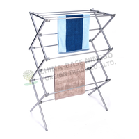 Tendedero de Ropa Plegable de Acero Inoxidable de Tres Niveles de Alta Calidad, Estante para Secar Toallas