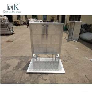 Barrera de Control de Multitudes RK de Aluminio Resistente con Recubrimiento en Polvo Plateado y Negro, Barrera de Seguridad Enlazable para Eventos y Conciertos - Product Image 2