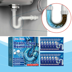 Jue Fish Venta al por Mayor, Paquete de 12 Unidades, Polvo Desatascador para Fregaderos y Drenajes, Elimina Olores y Desobstruye Tuberías - Product Image 4