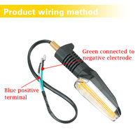 Feu arrière LED pour moto, clignotant linéaire, double fonction, universel, 12V, étanche IP67, pour Cafe Racer Bobber personnalisé