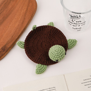 Posavasos de Ganchillo Hecho a Mano con Forma de Tortuga y Pato, Bonito Posavasos de Animal Tejido, Antideslizante, Resistente al Calor, Divertida Decoración de Mesa, Regalo - Product Image 4