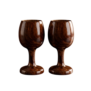 AZ ENTERPRISES Juego de Vasos de Cóctel de Madera Ecológicos Hechos a Mano, Diseño Moderno, Capacidad de 250 ml, para Fiestas de Cócteles (6-10 Unidades) - Product Image 1