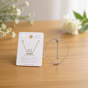 Cavigliera con ciondolo Aquarius in acciaio inossidabile per gioielli da donna alla moda - Product Image 3