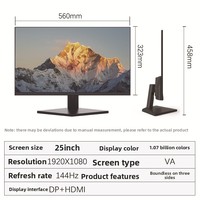 Moniteur LCD de bureau incurvé sans bordure haute définition 24,5 pouces 19 pouces 22 pouces 27 pouces 16:9 5ms 250cd/m² pour ordinateur