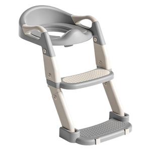 <b>Foldable</b> Stair Style Baby Potty Seat With <b>Steps</b> Multifunction Toilet Training Aid For 2-4 Years Kids - Product Image 2