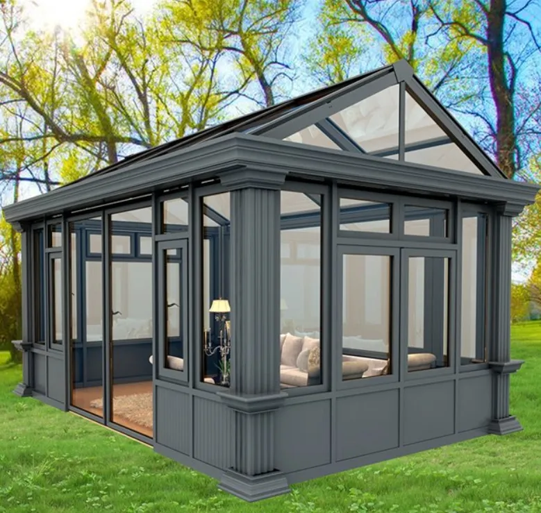 EASY ASSEMBLY Aluminum Glass Sunrooms Conservatory customized Greenhouse sunrooms   glass houses