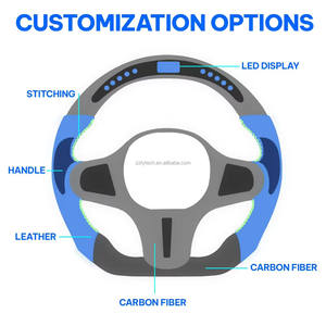 <span class=keywords><strong>Volante</strong></span> Deportivo Personalizado con Calefacción, LED, Cuero y Alcántara, Fibra de Carbono Forjada Real para Peugeot 206/208/308/408/508/<span class=keywords><strong>MK1</strong></span>/<span class=keywords><strong>GTI</strong></span> - Product Image 6