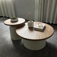 Table basse de luxe légère, vente directe usine, style moderne et épuré pour la maison, design italien pour salon, style crème rond