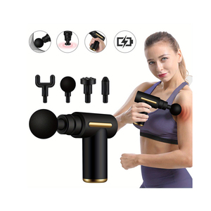 Pistola per Massaggio Muscolare <span class=keywords><strong>Mini</strong></span> a 4 Teste con Vibrazione, Ultima Versione, con USB - Product Image 1