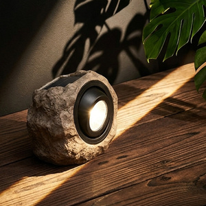 Luces <span class=keywords><strong>Solares</strong></span> para Jardín, Estilo Piedra Marrón, Iluminación Exterior para Caminos de Jardín, Césped, Patio y Paisajes, para Distribuidores - Product Image 2