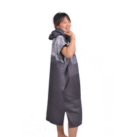 Poncho de surf à capuche à manches longues à séchage rapide pour adultes, imprimé, pour la piscine et la plage