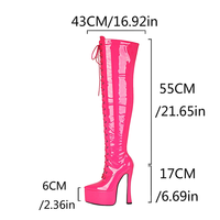 Chaussures de pole dance à talons aiguilles sexy à bout rond de 17 cm, plateforme imperméable, pour spectacle de bar, talons hauts, pour boîte de nuit