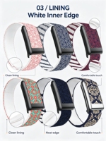 Bracelet de montre en nylon à imprimé géométrique ethnique avec fermeture auto-agrippante, réglable, de remplacement pour tracker de fitness Whoop, vente en gros OEM ODM