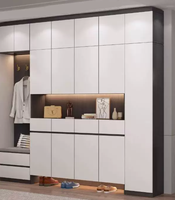 Meuble à chaussures autoportant en MDF extensible, design moderne, grande capacité, style luxe léger, pour entrée intégrée