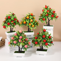 Décoration d'intérieur, arbre bonsaï artificiel en plastique, plante en pot, écologique, simulation de paysage vert de haute qualité, ornement