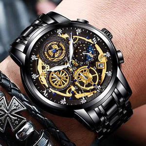 นาฬิกาข้อมือแบรนด์ดัง <span class=keywords><strong>WISHDOIT</strong></span> ของแท้สำหรับผู้ชาย กันน้ำ สายสแตนเลส ควอตซ์ อนาล็อก แฟชั่น ธุรกิจ ลายดวงอาทิตย์ ดวงจันทร์ และดวงดาว - Product Image 6