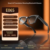 Lunettes de traduction intelligentes IA E06S avec caméra 13MP, contrôle tactile, musique et appels – Lunettes connectées pour voyage et affaires (OEM/ODM)