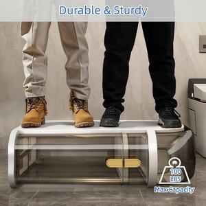 ארון אחסון צר מפלסטיק 18 ס\\\"מ עם מגירה ועיצוב רב שכבתי למטבח ולחדר אמבטיה, מתקן אחסון מודרני - Product Image 6