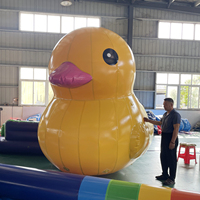 Grand canard jaune gonflable d'extérieur pour jeux aquatiques à usage commercial, capacité supérieure à 500 kg, personnalisable